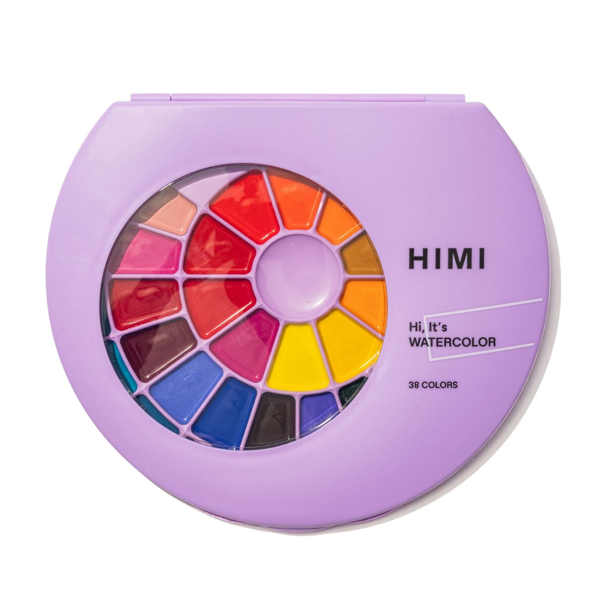 Himi - Set 38 Acuarelas Semi Húmedas en Pastilla Estuche Lila