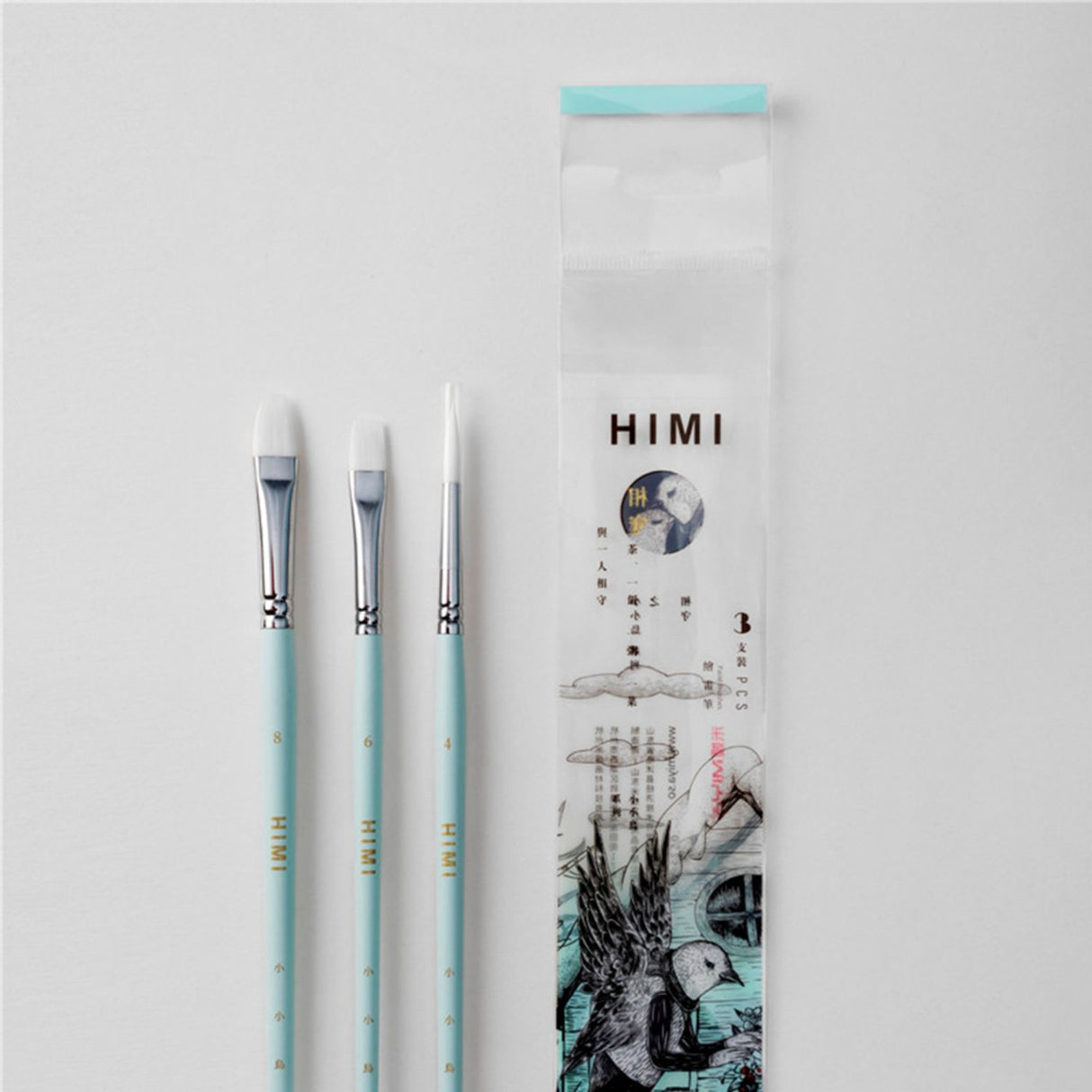 Himi - Set 3 Pinceles para Acuarela Little Bird Express Edition Green