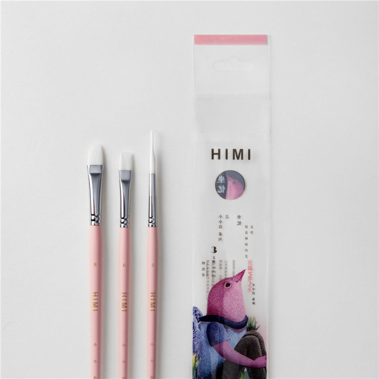 Himi - Set 3 Pinceles Little Bird Pink Express Edition