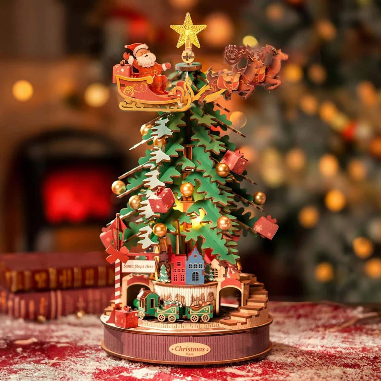 Rolife Music Dreamer - Miniatura Armable Christmas Melody Tree Árbol de Navidad Musical