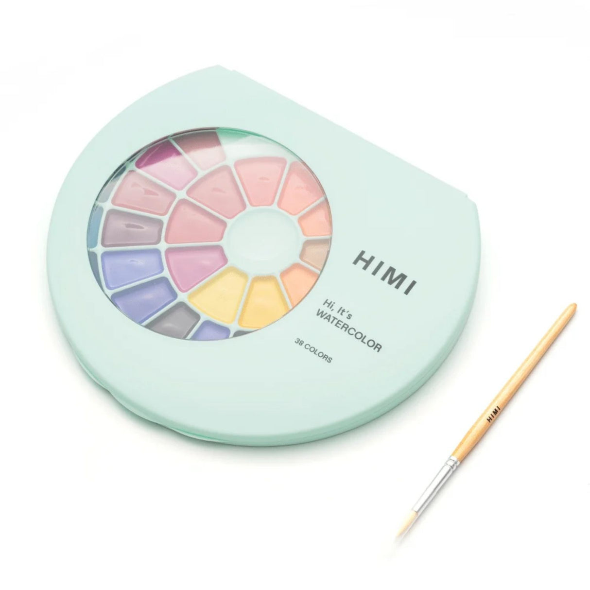 Himi - Set 38 Acuarelas Semi Húmedas en Pastilla Estuche Verde