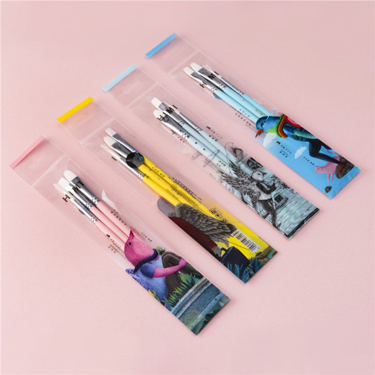 Himi - Set 3 Pinceles para Acuarela Little Bird Express Edition Green