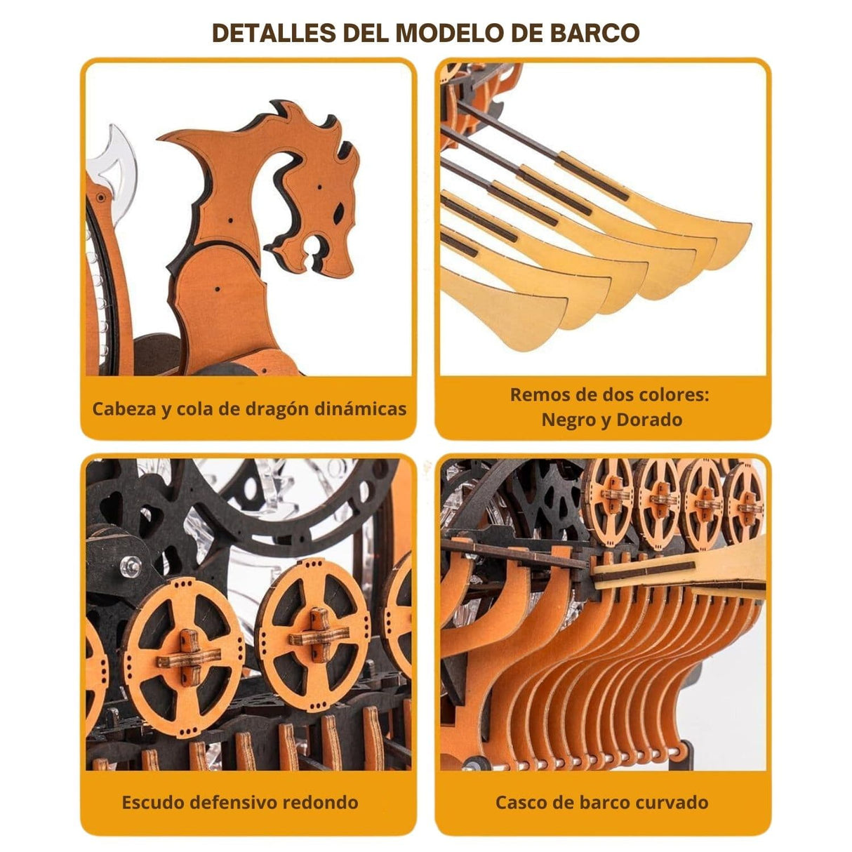 Rokr - Puzzle 3D Viking Dragon Ship