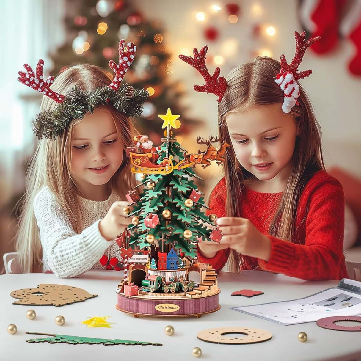 Rolife Music Dreamer - Miniatura Armable Christmas Melody Tree Árbol de Navidad Musical