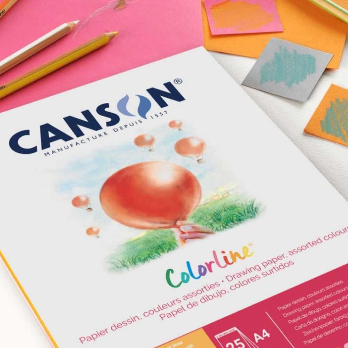 Canson Colorline - Cartulina Colores Pliego 50 x 65 cm 150 g/m2