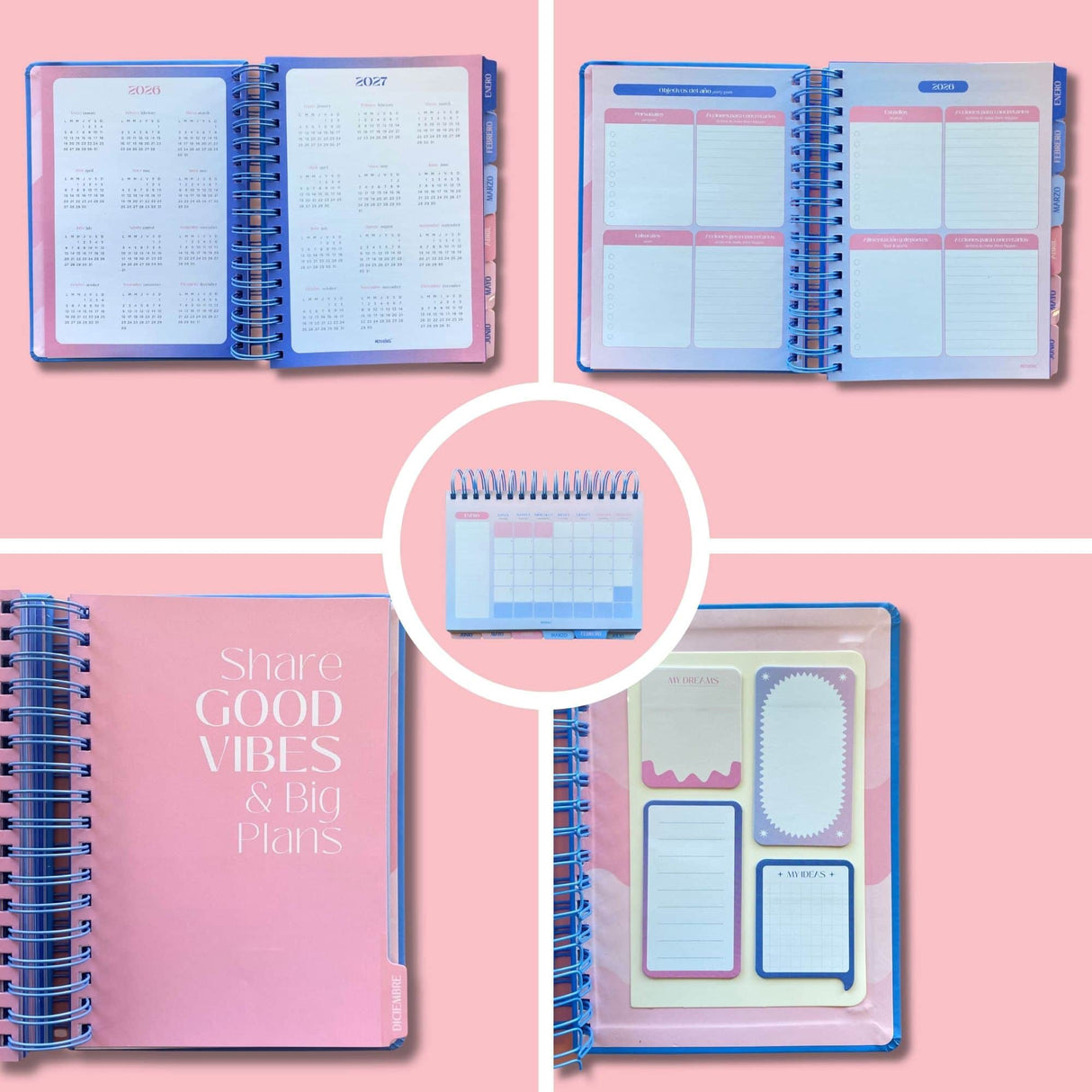 Mooving - Agenda 2026 Día por Página 16 x 22 cm Life