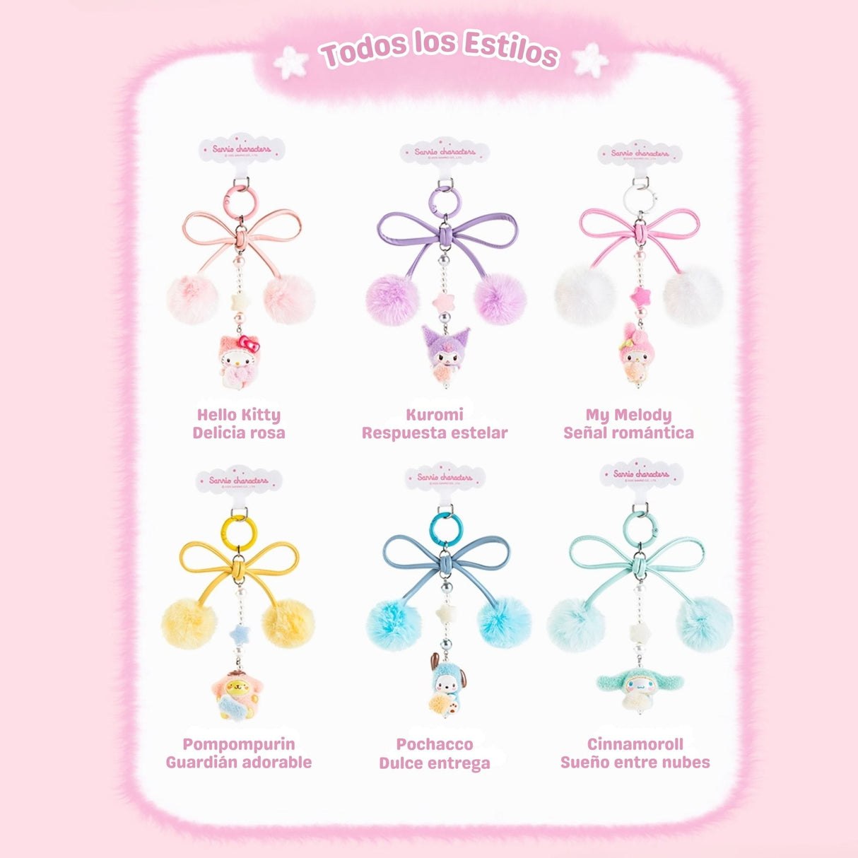 Sanrio - Blind Box Phone Chain Mini Sanrio Characters Fluffy Little Darling Series