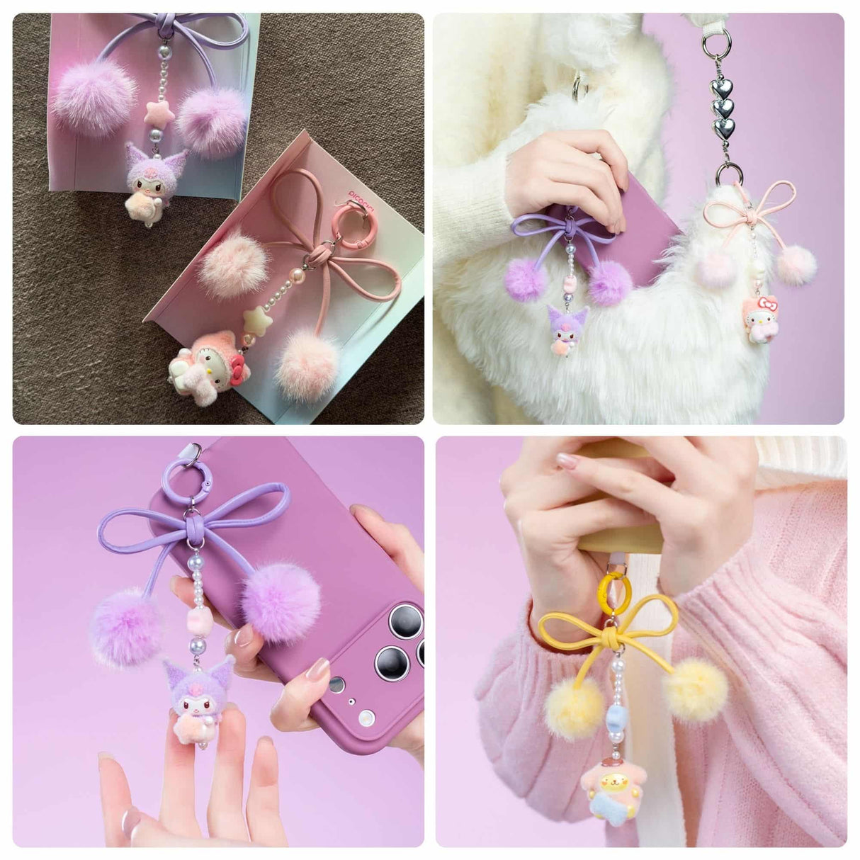 Sanrio - Blind Box Phone Chain Mini Sanrio Characters Fluffy Little Darling Series