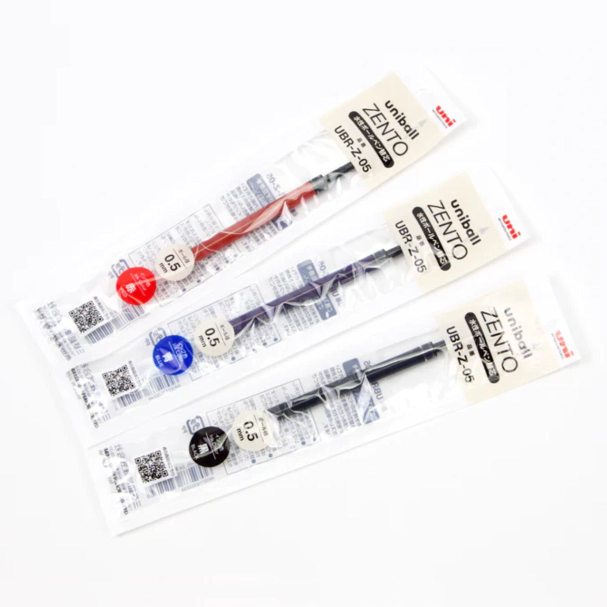 Uni Zento - Repuesto de Bolígrafo Tinta a Base de Agua 0.5 mm