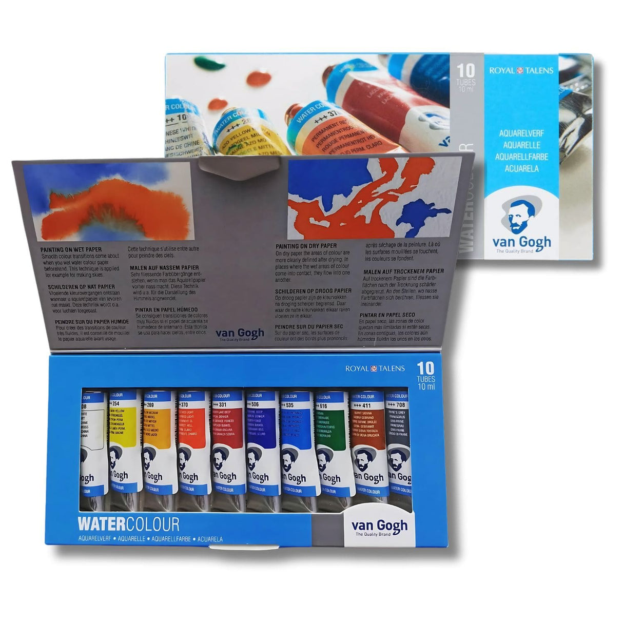 Van Gogh - Set 10 Acuarelas Colores Básicos Tubos 10 ml