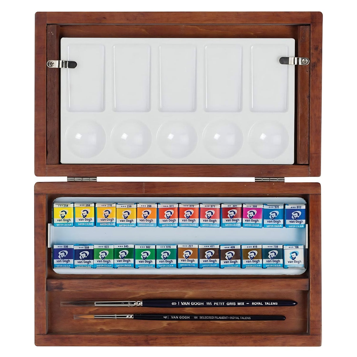 Van Gogh - Set 24 Acuarelas en Caja de Madera Pastillas y Accesorios