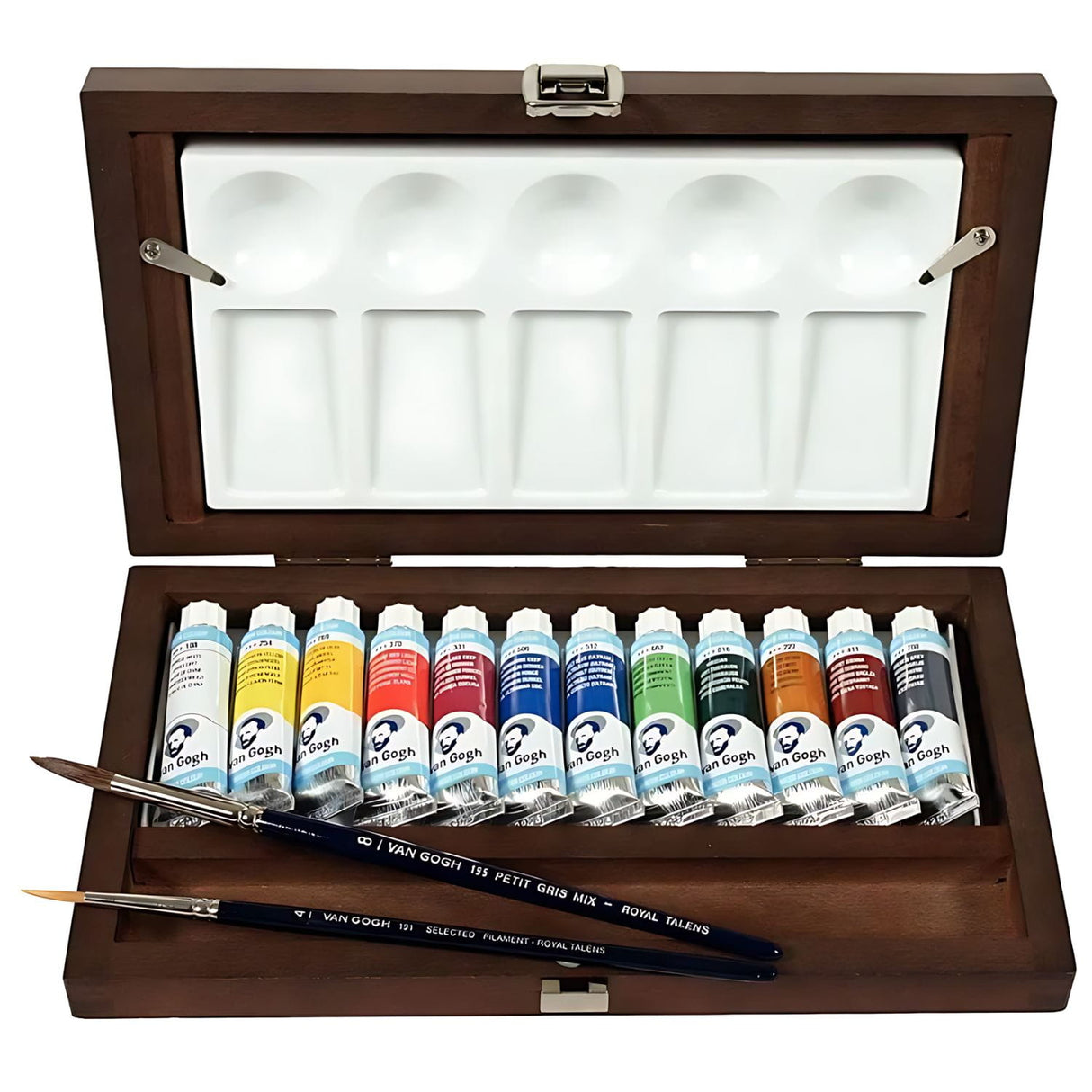 Van Gogh - Set 12 Acuarelas en Caja de Madera Tubos 10 ml + Accesorios