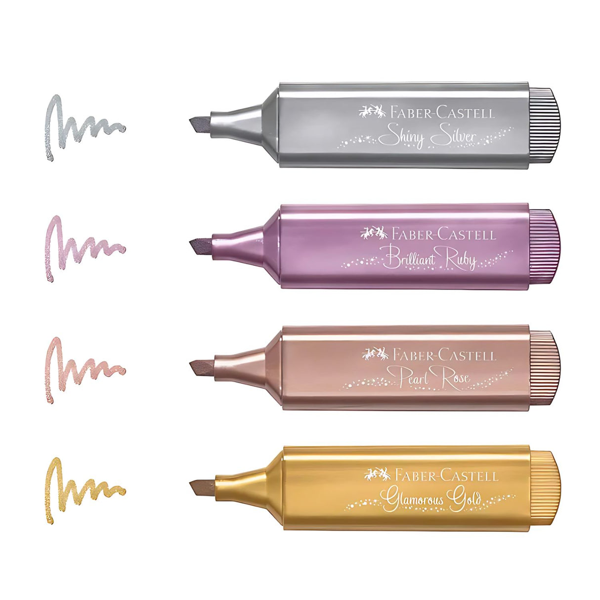 Faber Castell - Set 4 Destacadores Metallic