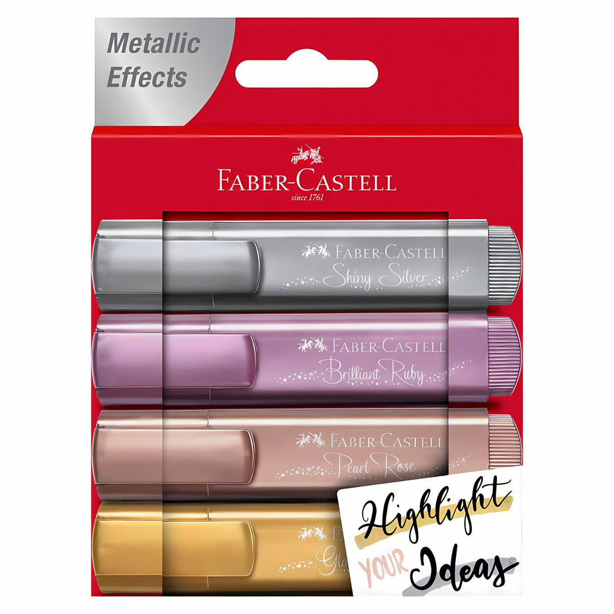 Faber Castell - Set 4 Destacadores Metallic