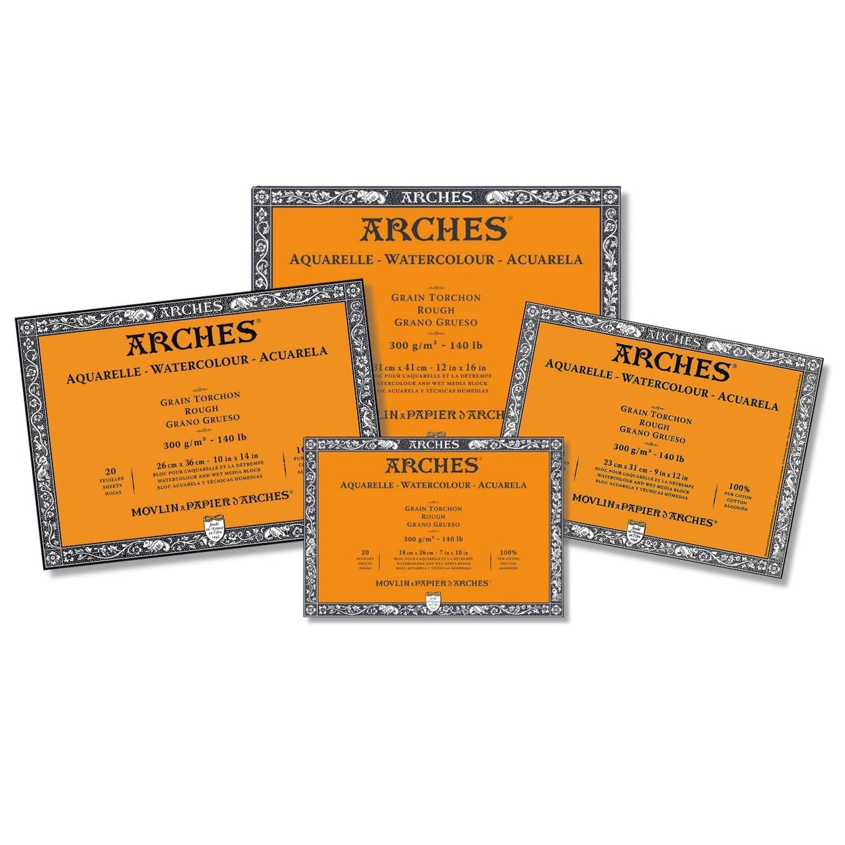 Arches - Block Acuarela Grano Grueso 300 g/m2 20 h