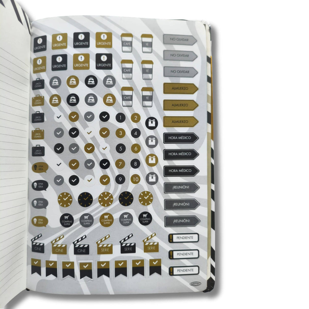 Artel - Agenda 2026 Diaria Black & Gold