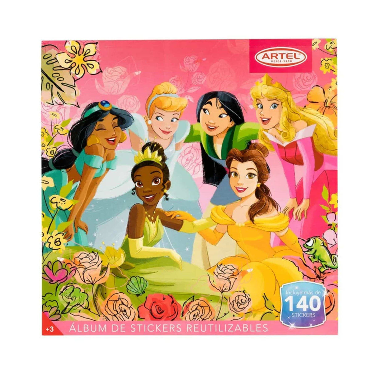 Artel - Block de Stickers Reutilizables Disney Princesa