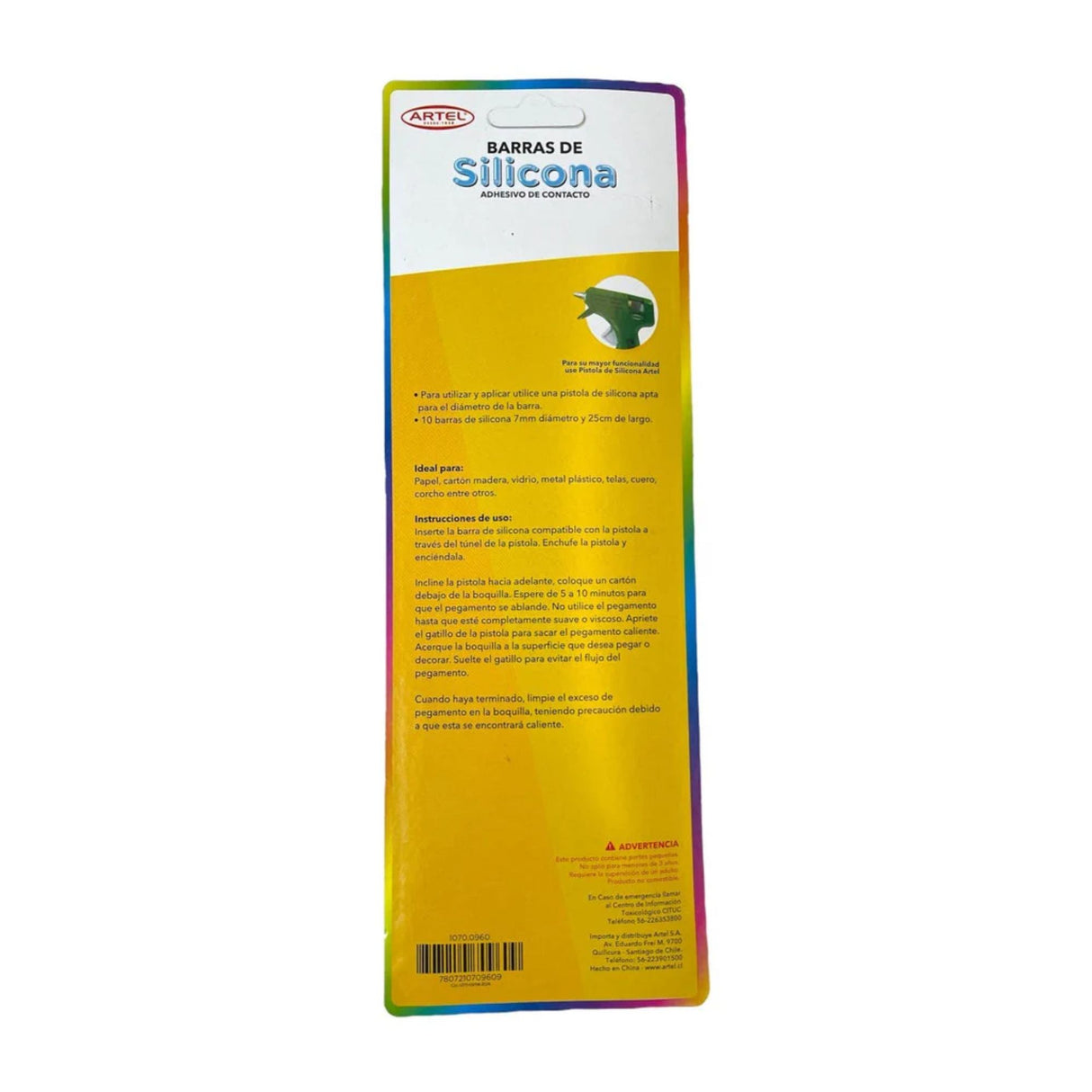 Artel - Pack 10 Barras de Silicona 7 mm x 25 cm