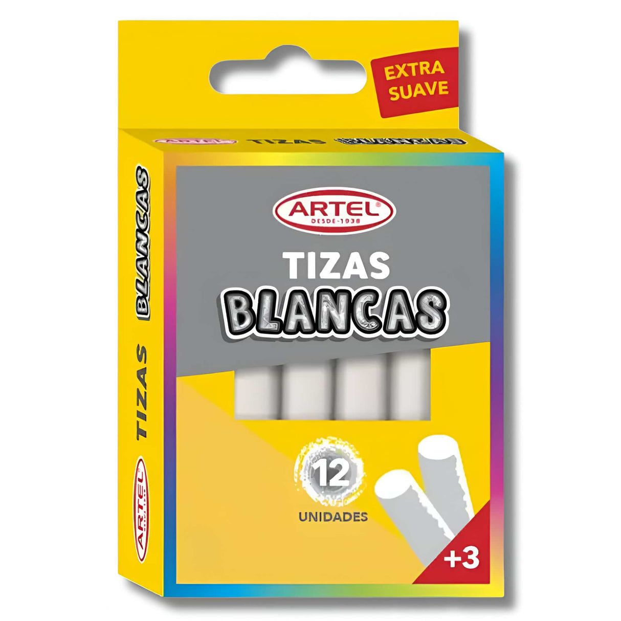 Artel - Pack 12 Tizas Blancas