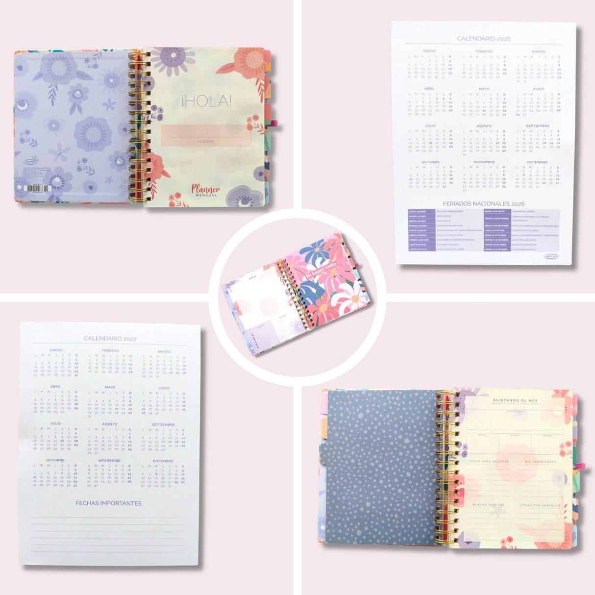 Artel - Planner 12 Meses Big Flower