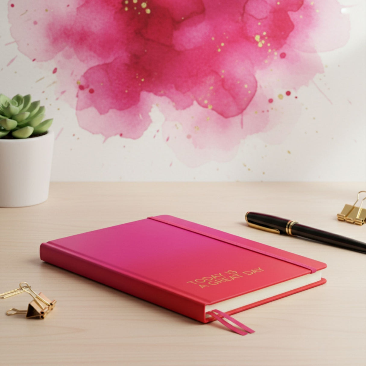 Artel - Planner 12 Meses Empastado Rosa Degradé