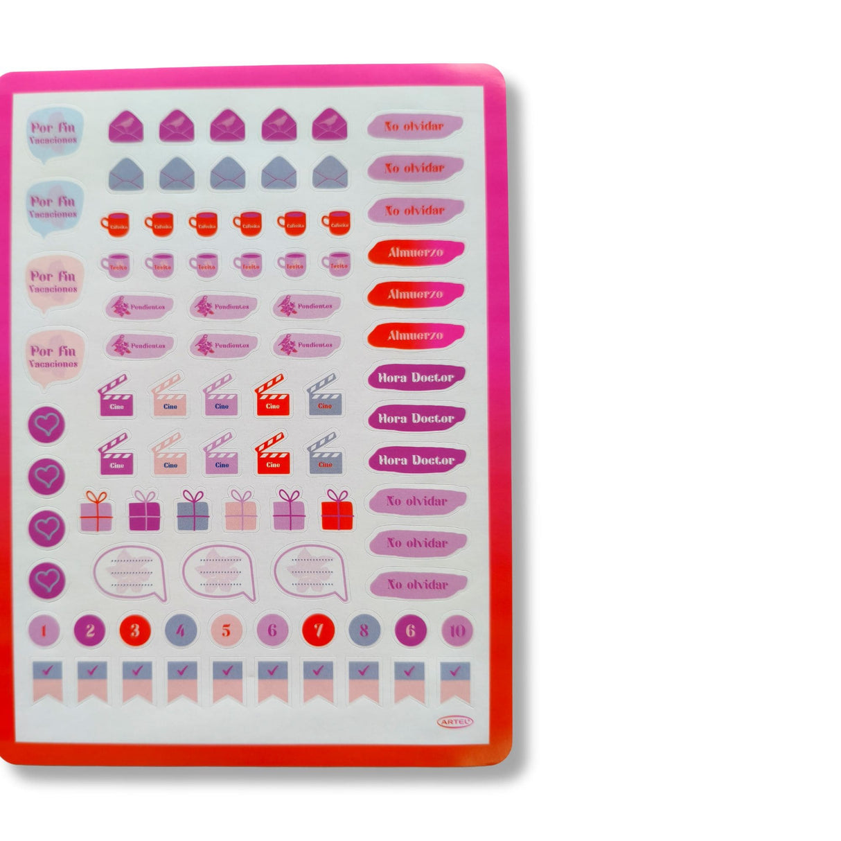 Artel - Planner 12 Meses Empastado Rosa Degradé