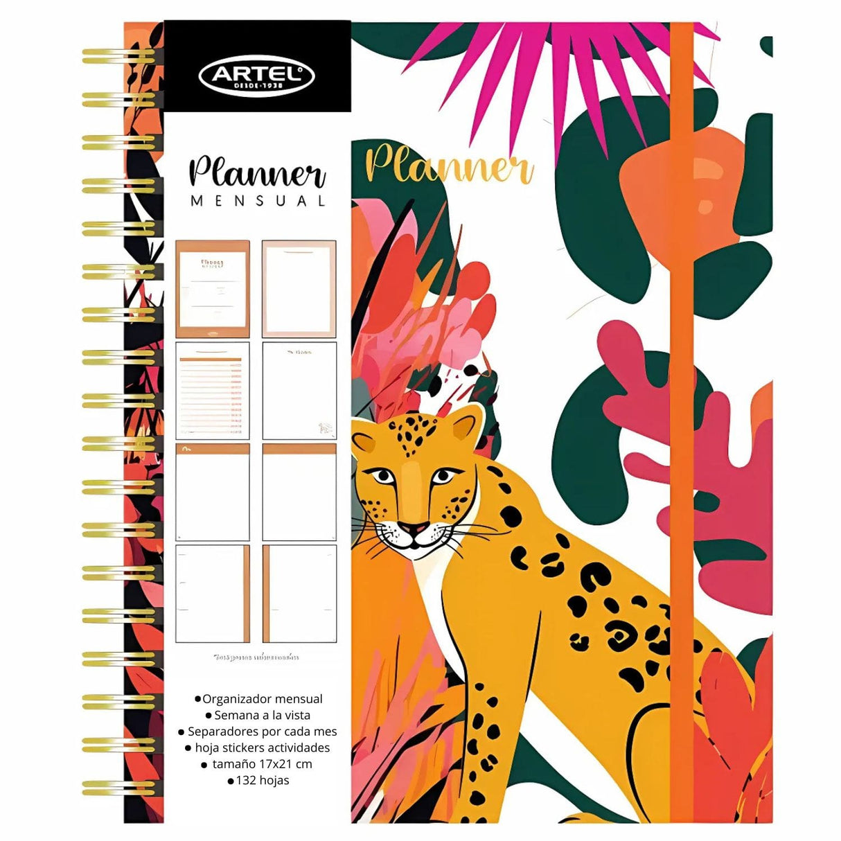 Artel - Planner Mensual Selva 17 x 21 cm