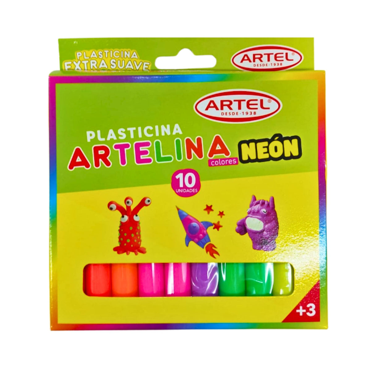 Artel - Set 10 Plasticinas Artelina Neón