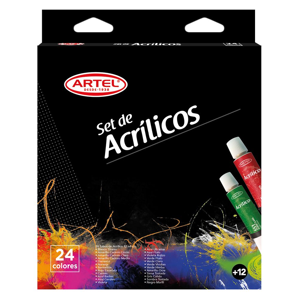Artel - Set 24 Acrílicos 12 ml