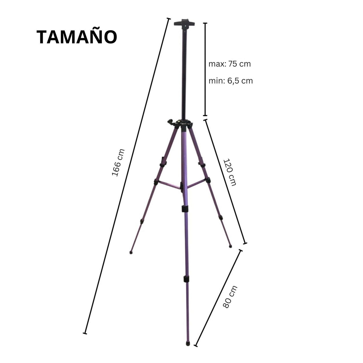 Atril Plegable de Aluminio Ajustable para Pie y Sobremesa