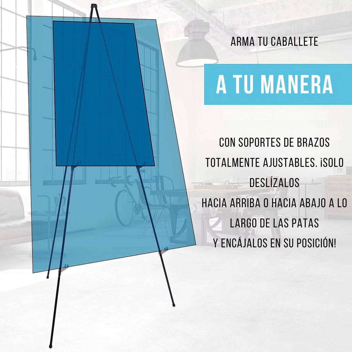 Atril Plegable Portátil Metálico con Soporte Ajustable