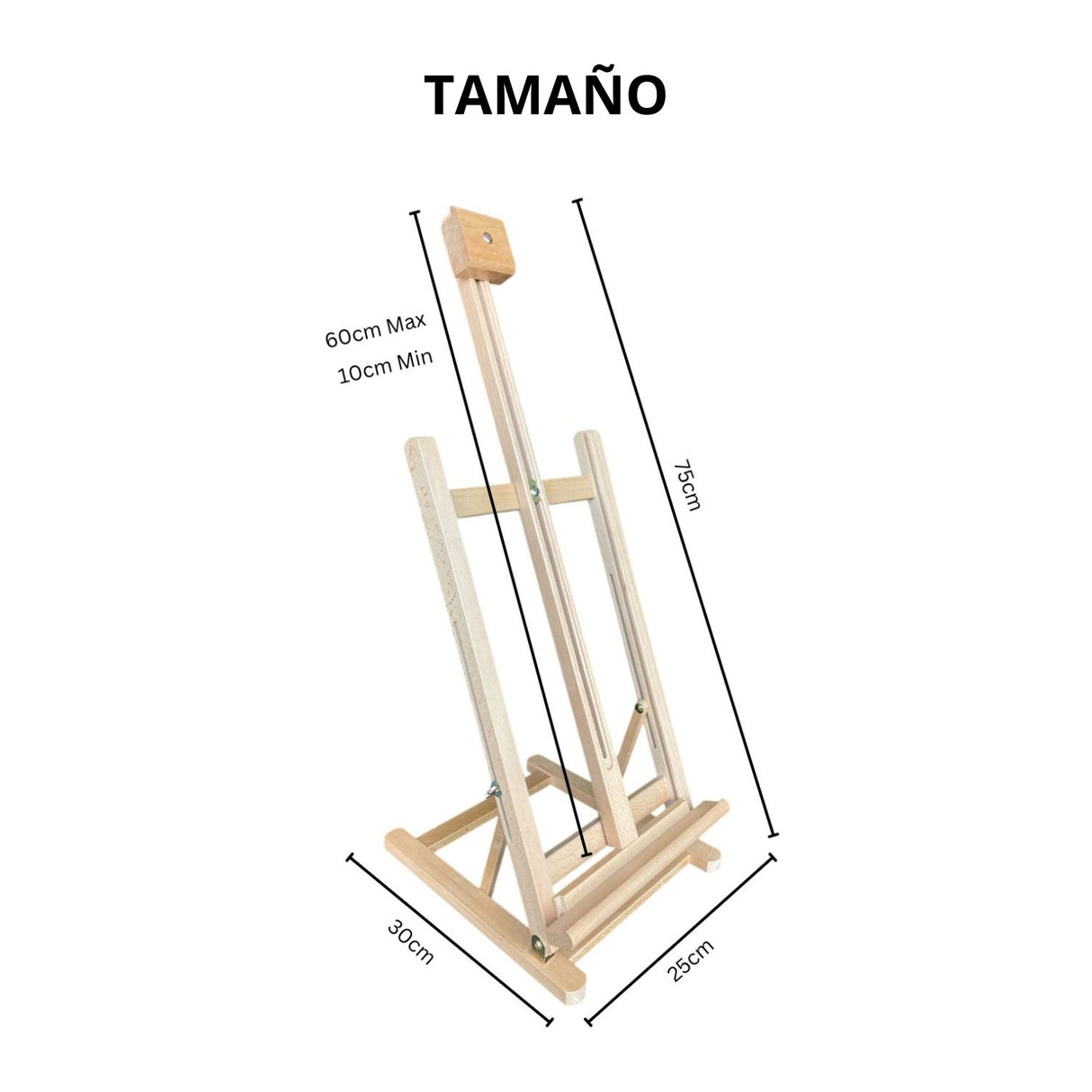 Atril Sobremesa de Madera de Haya con Altura de Soporte Ajustable