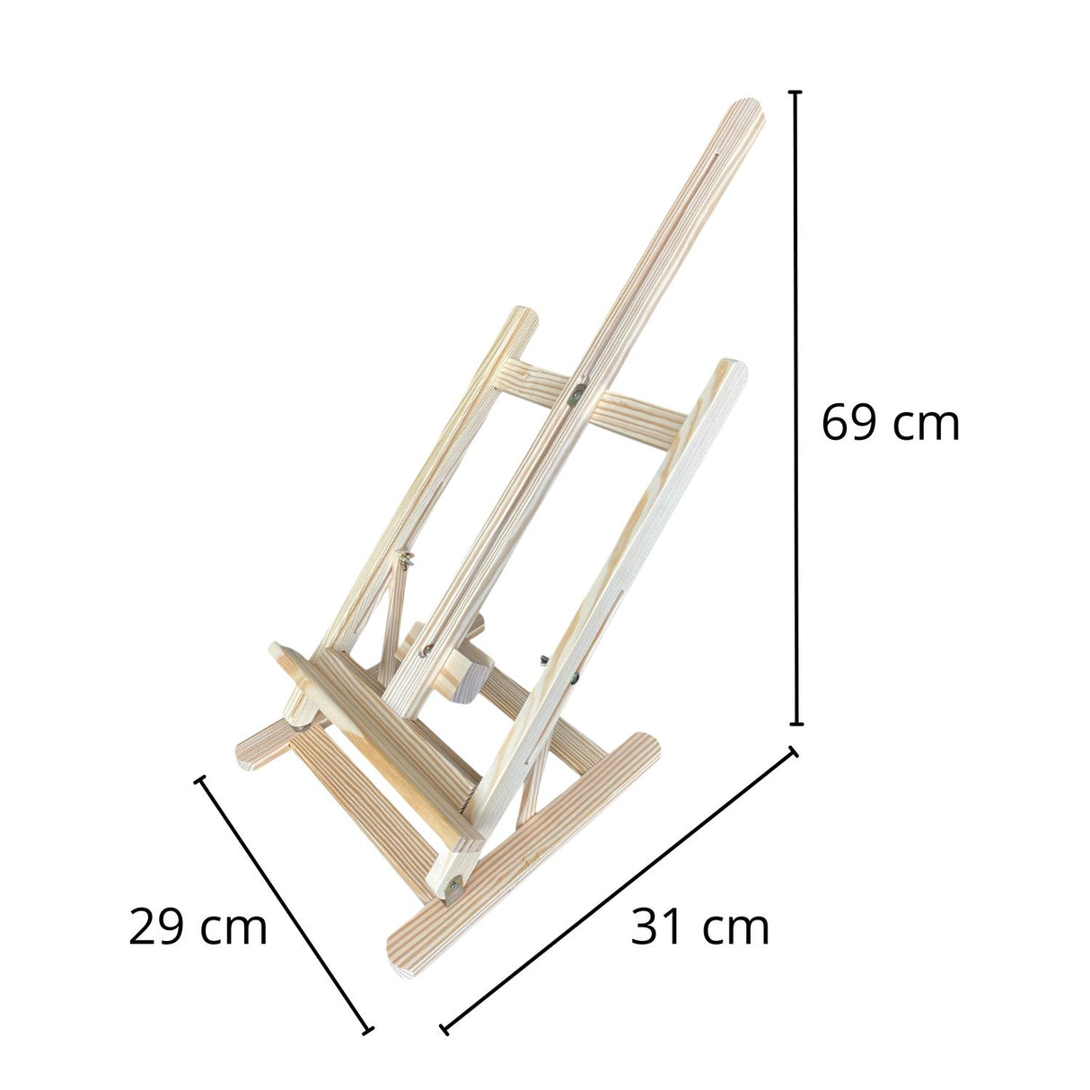 Atril Sobremesa de Madera de Pino con Altura de Soporte Ajustable