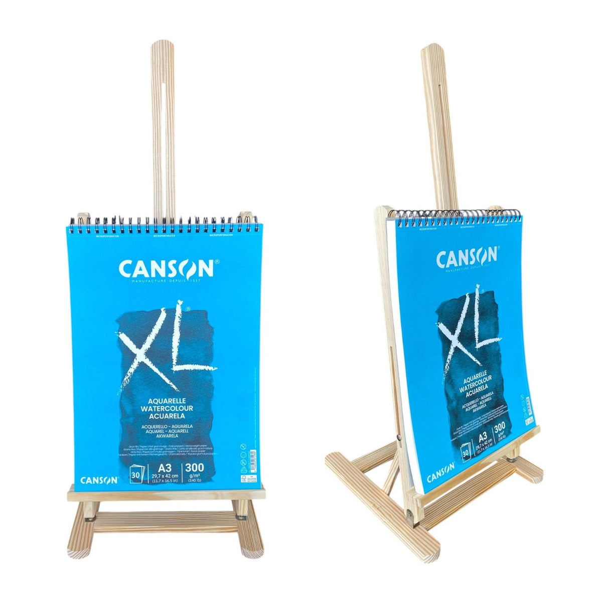 Atril Sobremesa de Madera de Pino con Altura de Soporte Ajustable