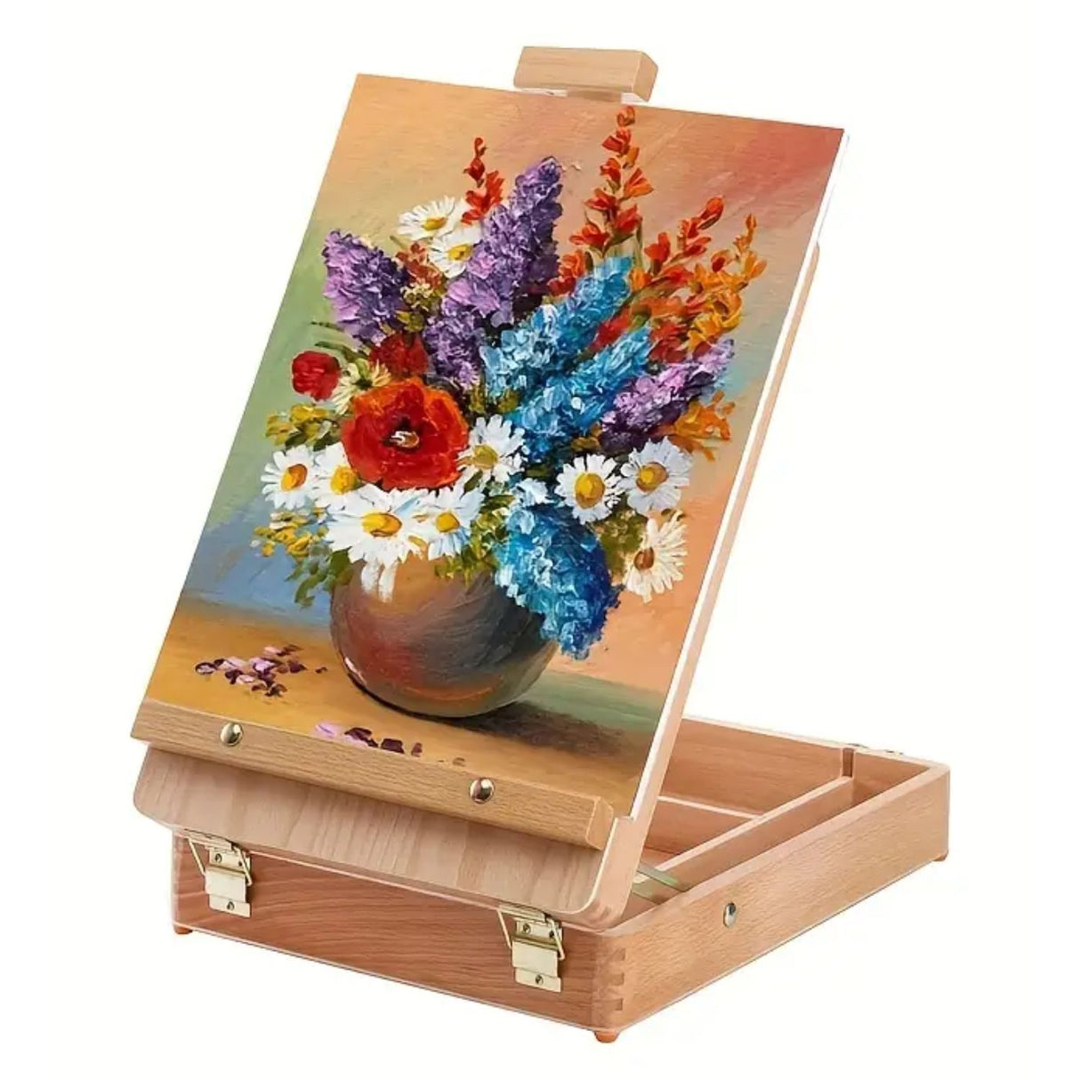 Caja Organizadora de Madera Tipo Maletín con Caballete 32 x 24 cm