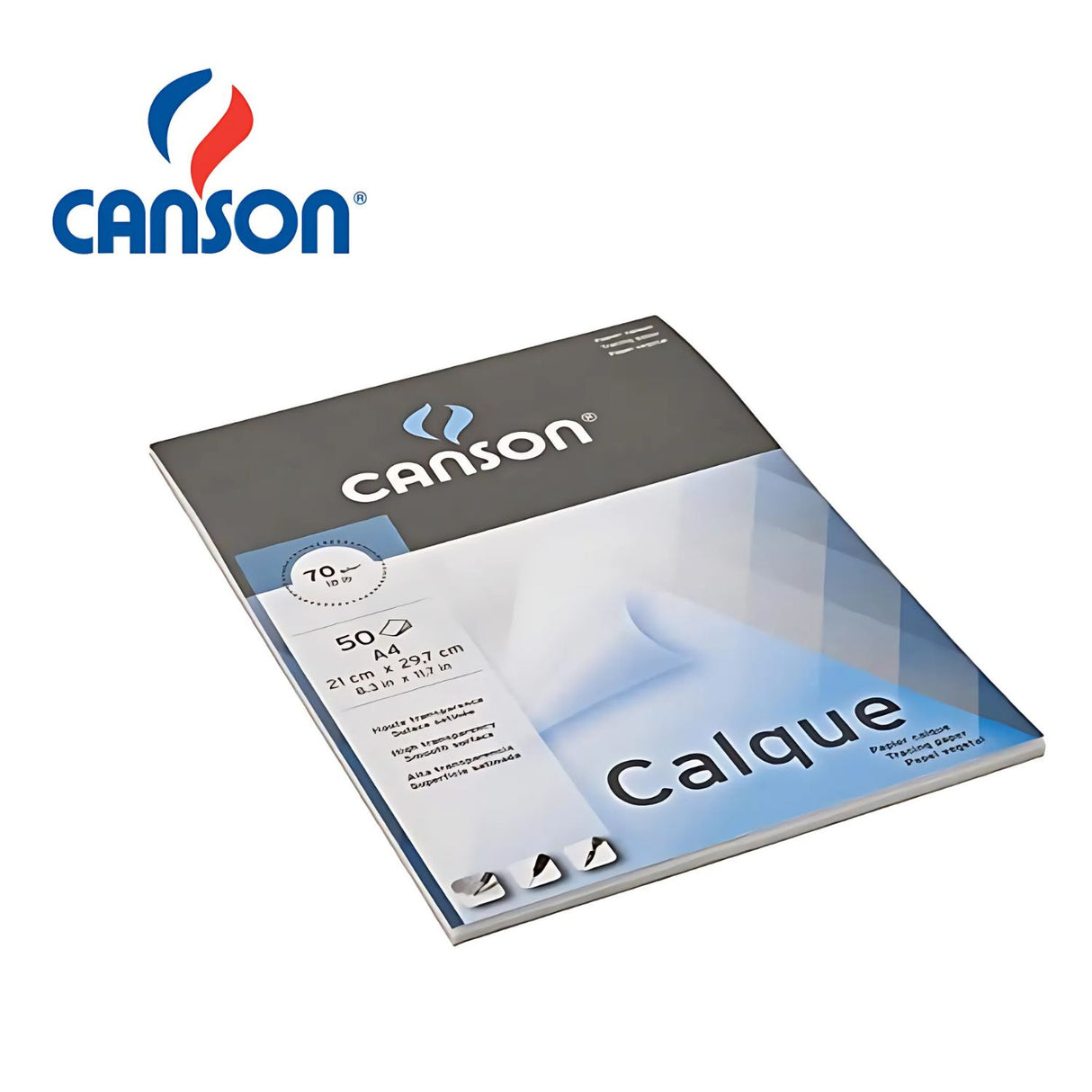 Canson - Block Papel Vegetal para Calcar 21 x 29 cm 50 Hojas