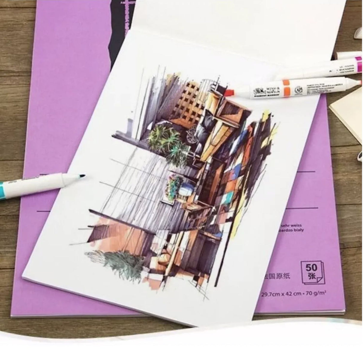 Canson XL - Block Marker para Marcadores 100 Hojas, 70 g/m2