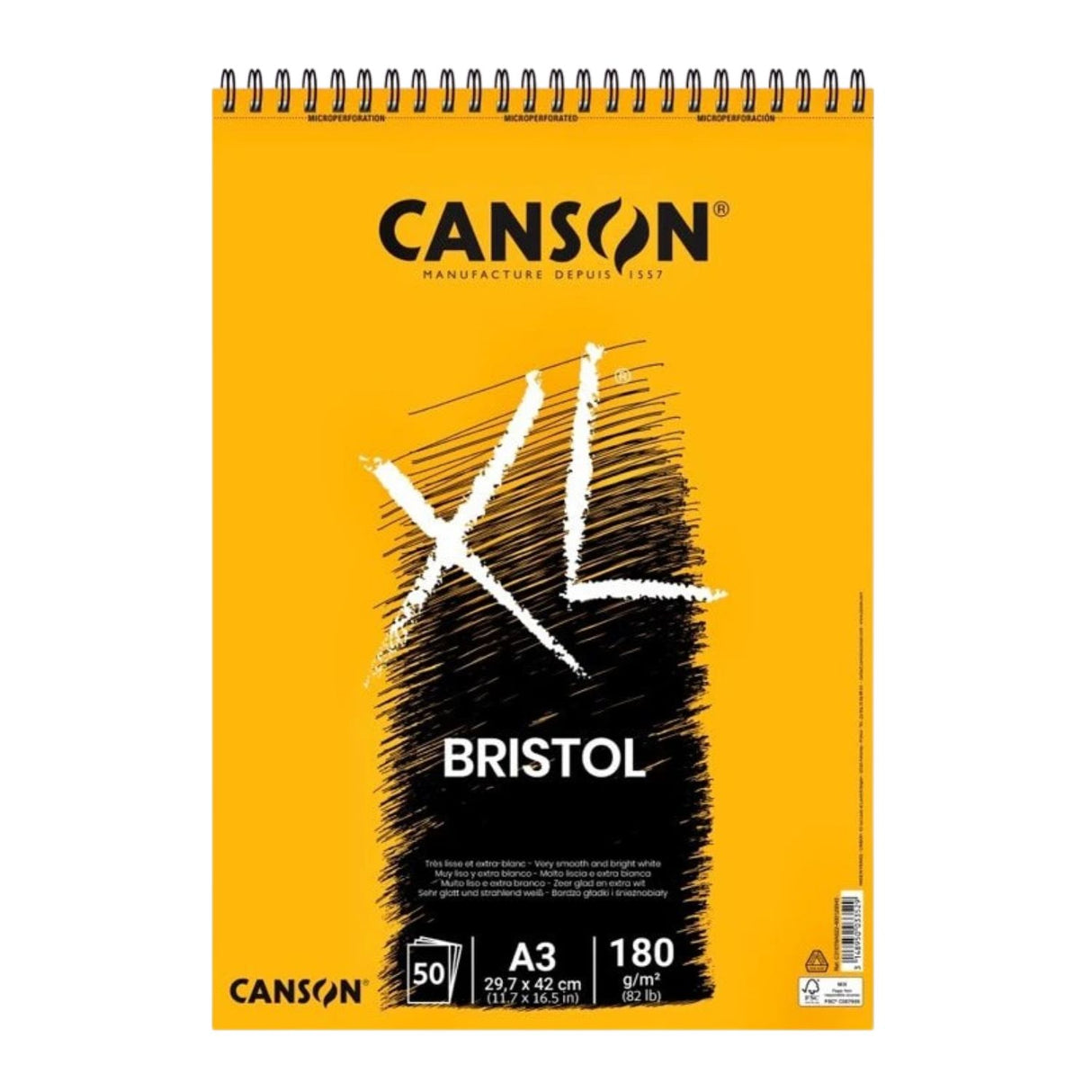 Canson XL - Croquera Bristol 50 Hojas, 180 g/m2