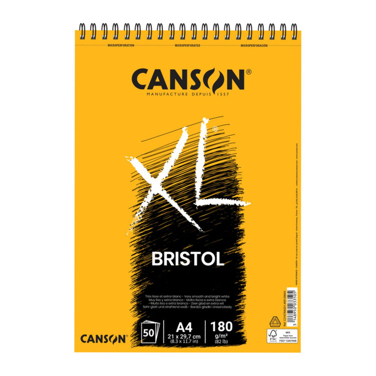 Canson XL - Croquera Bristol 50 Hojas, 180 g/m2