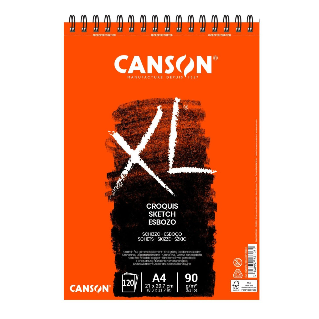 Canson XL - Croquera para Bocetos Croquis 90 g/m2