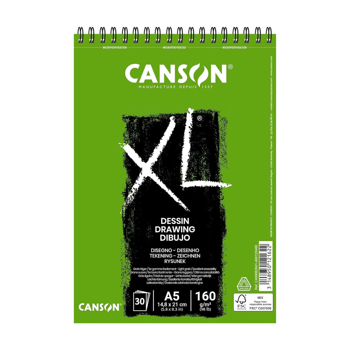 Canson XL - Croquera Dessin para Dibujo 160 gm2