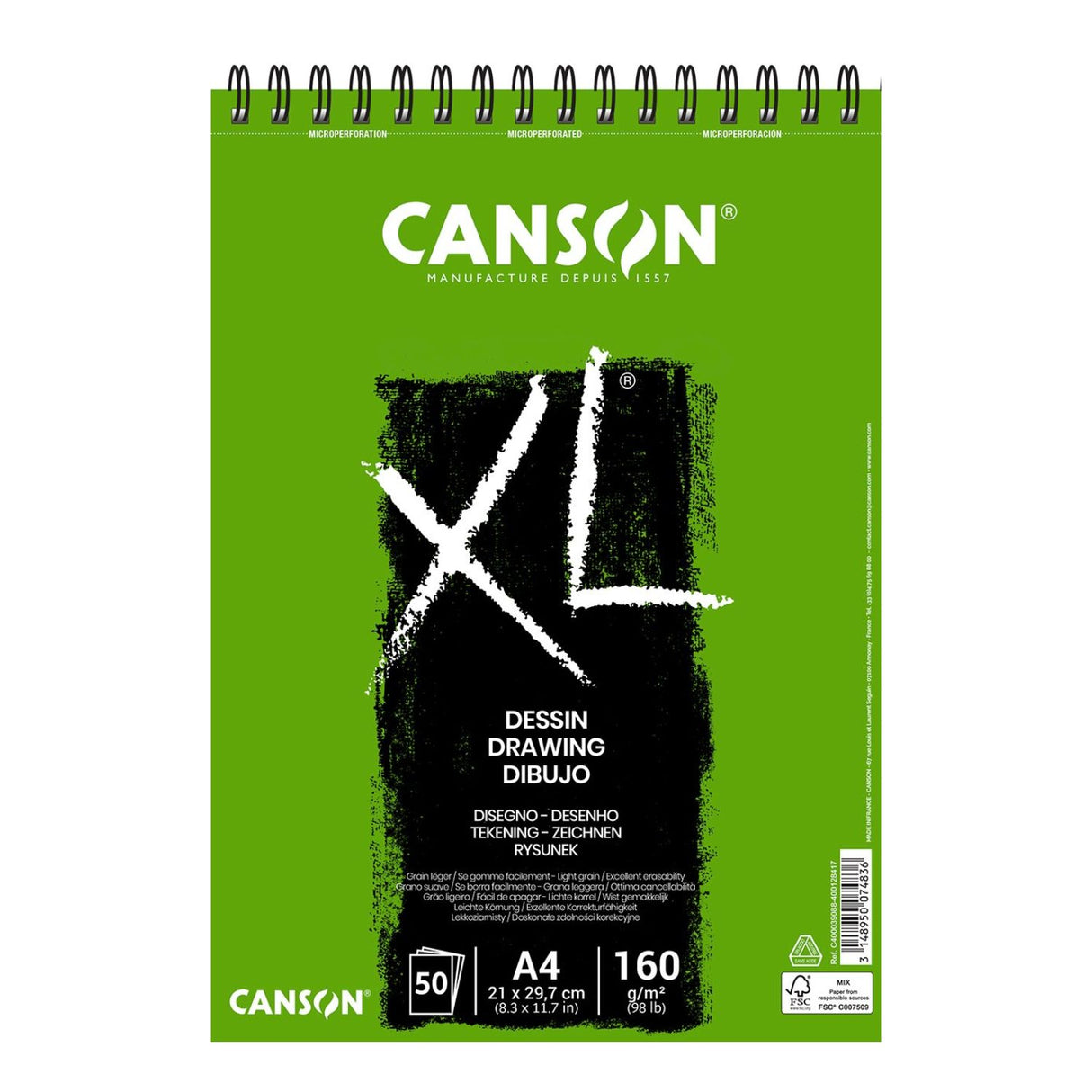 Canson XL - Croquera Dessin para Dibujo 160 gm2