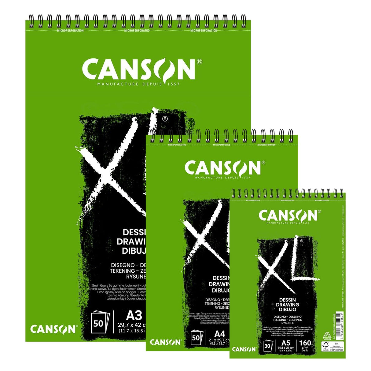 Canson XL - Croquera Dessin para Dibujo 160 gm2