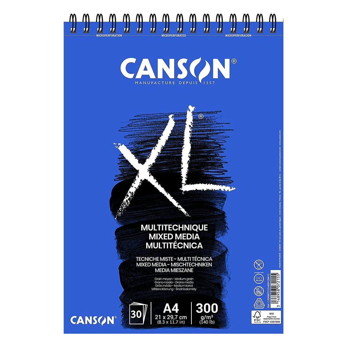 Canson XL - Croquera Mix Media para Técnicas Mixtas 300 g/m2