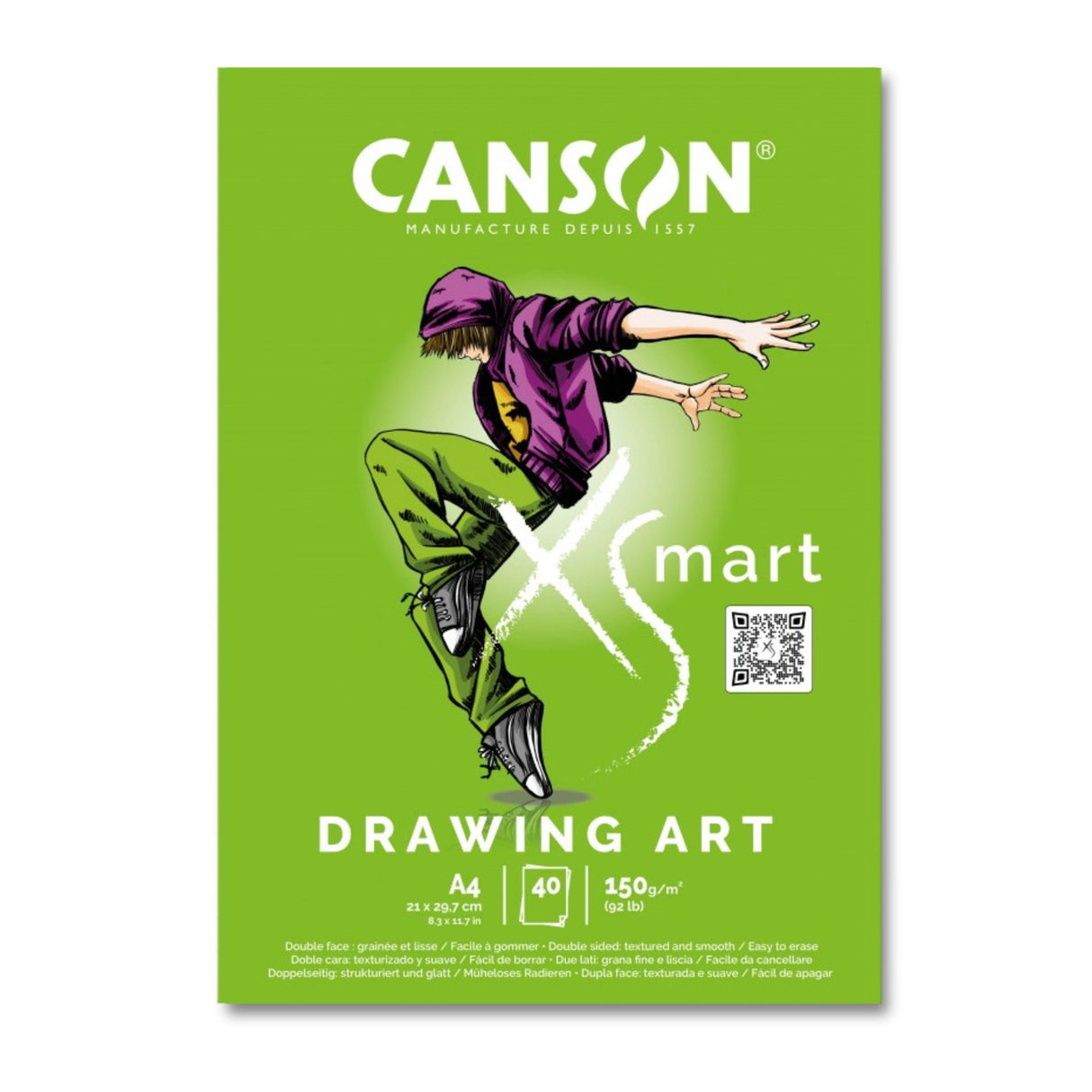 Canson XSmart - Block Drawing Art A4 40 hojas 150 g/m2