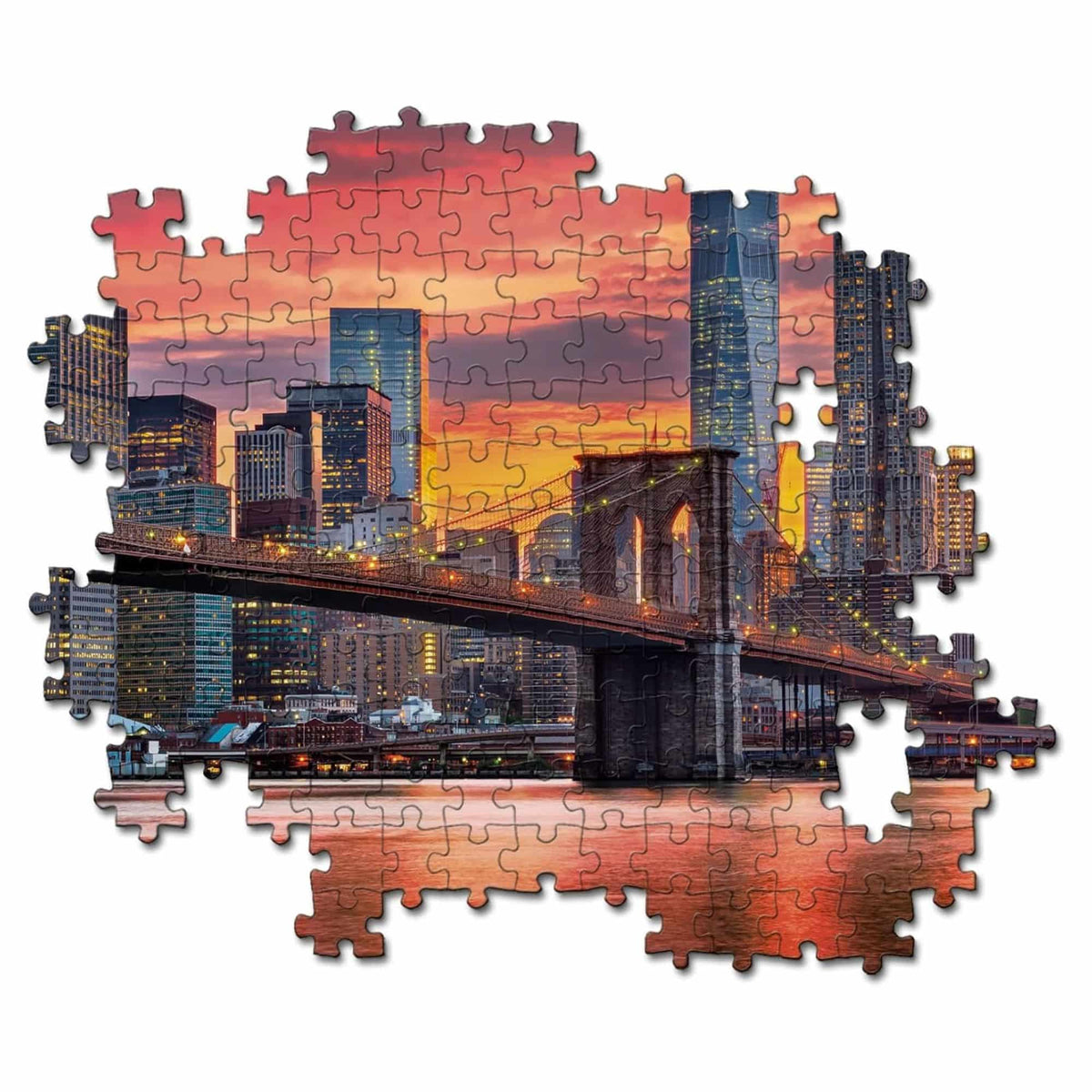 Clementoni - Puzzle 1500 Piezas Compact East River At Dusk High Quality Collection