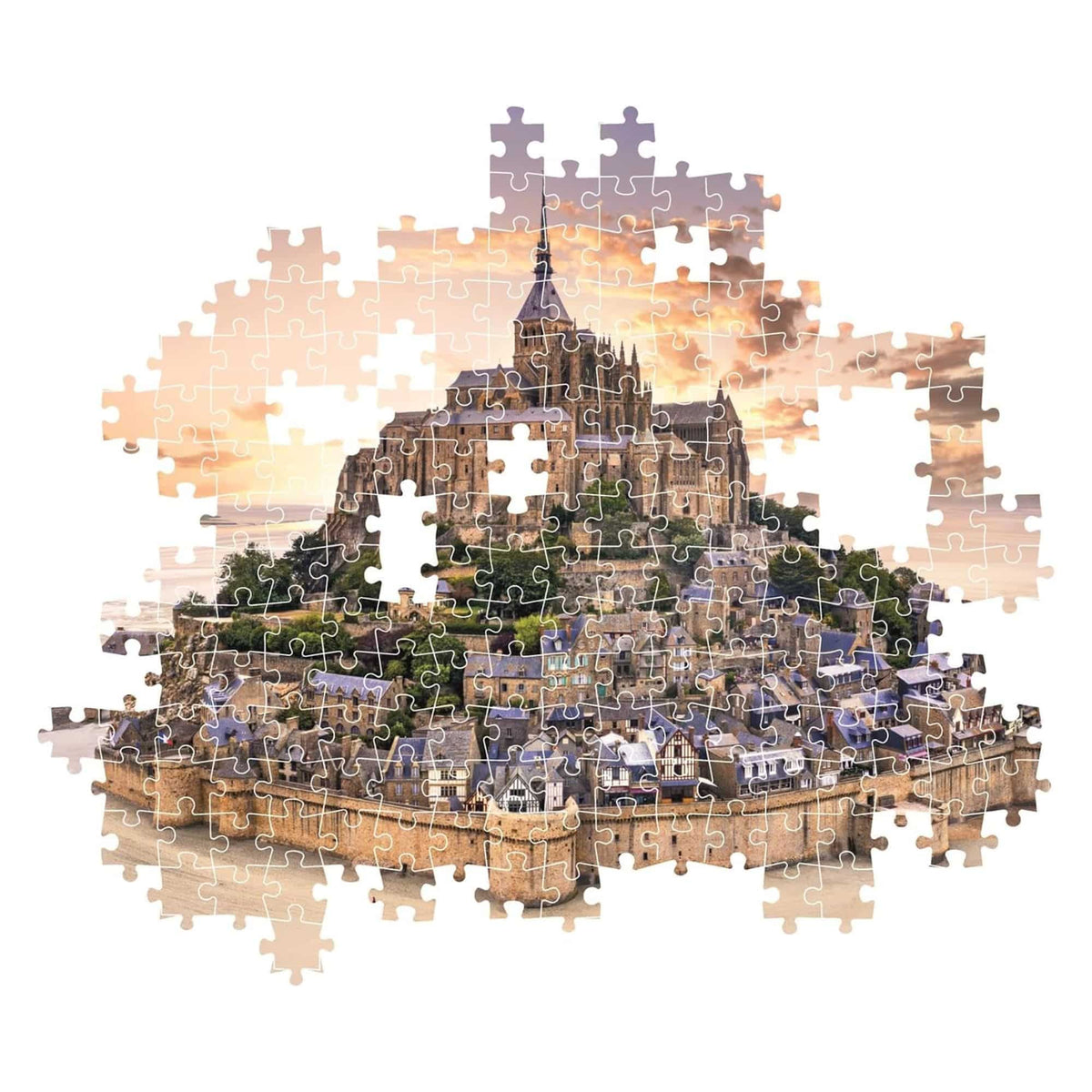 Clementoni - Puzzle 1500 Piezas Compact The Mont Saint-Michel Rising High Quality Collection