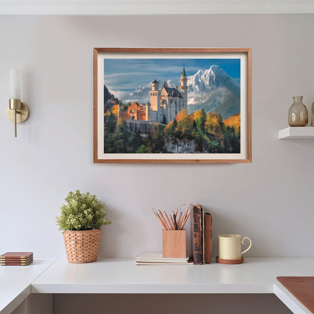 Clementoni - Puzzle 500 Piezas Compact Neuschwanstein Castle High Quality Collection