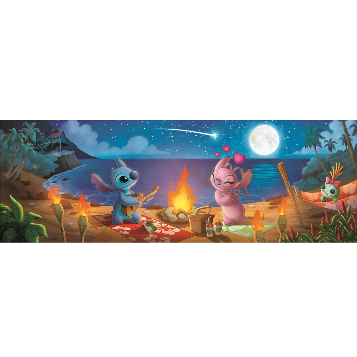 Clementoni - Puzzle 1000 Piezas Disney Stitch Panorama