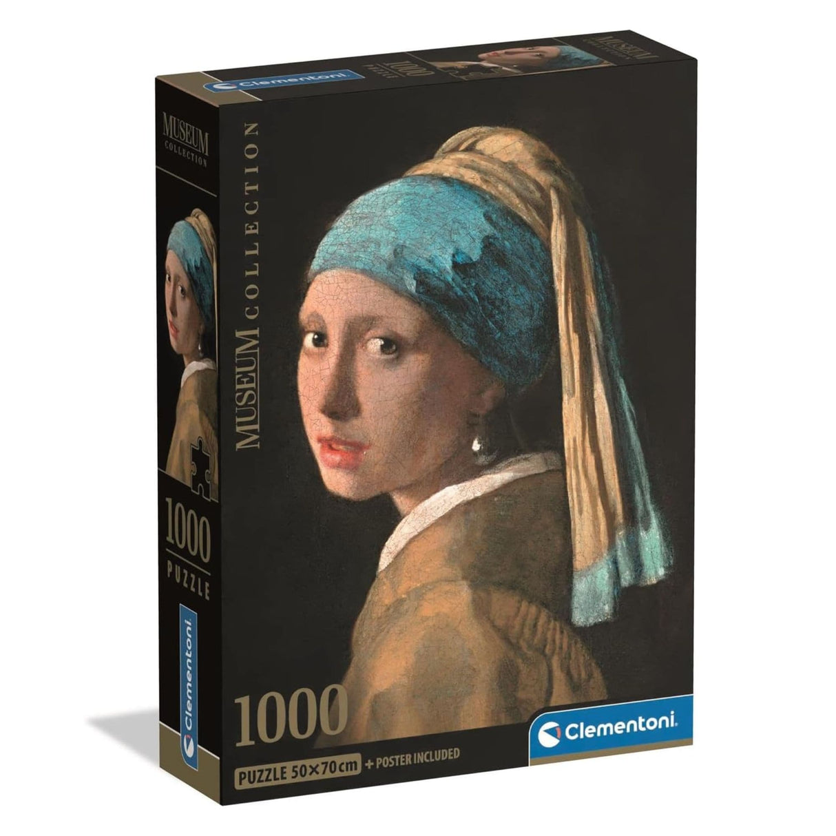 Clementoni - Puzzle 1000 Piezas La Joven de la Perla Museum Collection